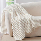 BEDELITE Ribbed Fleece Throw Blanket - Image 2