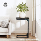 QEEIG C Table Side Table Set of 2 Living Room Sets C Shaped Couch Tray End - Image 3