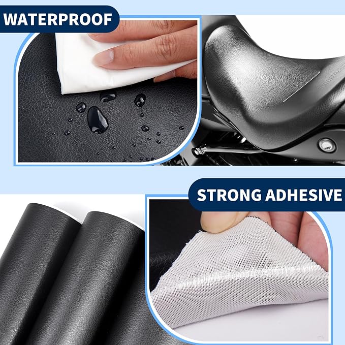Leather Repair Patches, 17X395 Inch Self-Adhesive Leather Repair Tape, Stretch - Image 4
