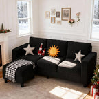 SUNLEI Convertible Sectional Couch Sofa by SUNLEI