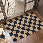 Lahome Checkered Easy Jute Front Door Mat, 2x3 Kitchen Outdoor Rug Washable | - Image 7