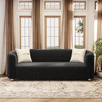 KEAI 83.46" Velvet Couch for Living Room Large Modern Sofa - Image 2