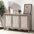 RoyalCraft Buffet Cabinet with Storage, Vintage Solid Wood Sideboard with 3 by Bringyoubetterlife