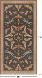 Boho Brown 3x6 Entryway Rug Indoor, Farmhouse Kitchen Area Rug - Image 2