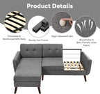 Tbfit L Shaped Couch Sofa, 3 Seater Sofas - Image 5