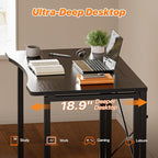 Huuger Folding Desk for Small Spaces, 31.5 Inch Foldable Computer Table - Image 4