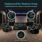 Leather Sofa Set, Power Recliner Sofa Set - Image 4