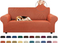 Loveseat Couch Cover, 2 Cushion Couch Slipcover, Pureed Pumpkin | 1-Piece by KEKUOU