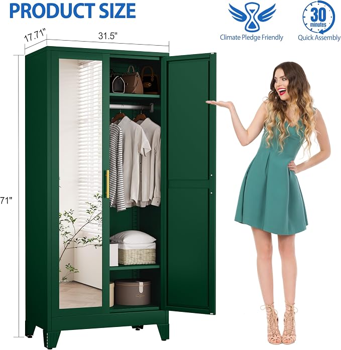 GAIOUS Metal Wardrobe Cabinet - Image 2