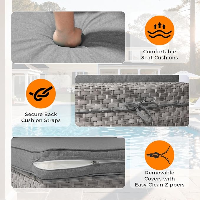 8-Seat Modern Patio Furniture Set - Image 7
