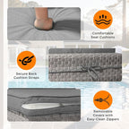 8-Seat Outdoor Wicker Patio Furniture Set - Image 7