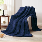 L'AGRATY Chunky Knit Throw Blanket - Image 7