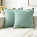 MIULEE Decorative Couch Throw Pillow Covers 18x18 Inch Aqua Green 2 Pack | by MIULEE