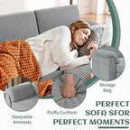 Vongrasig Convertible Sectional Couches Sofa, 3 Seat L Shaped Sofa - Image 3