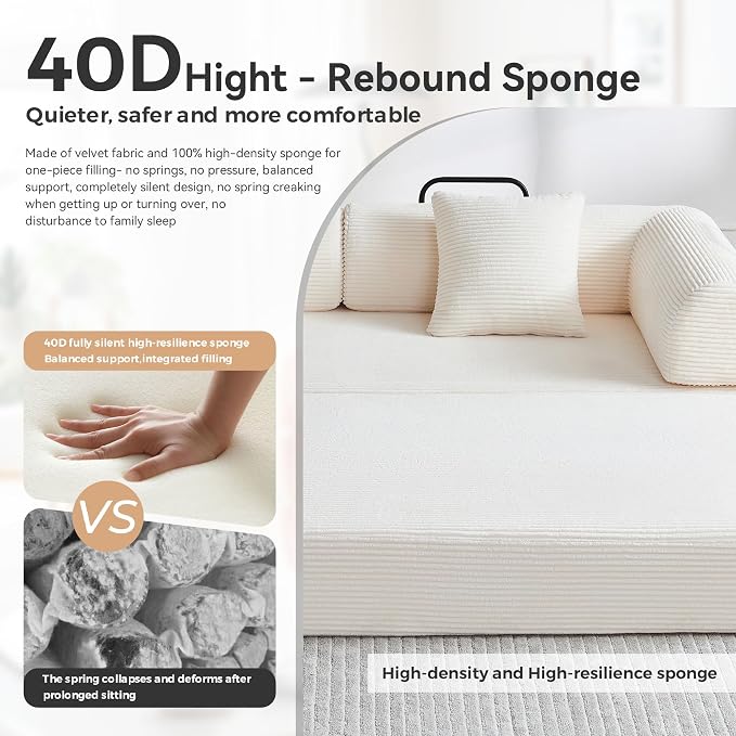 Convertible Folding Couch, 5-in-1 Futon Sofa - Image 7