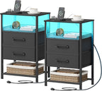 JARHETUN Nightstand Set of 2 by JARHETUN