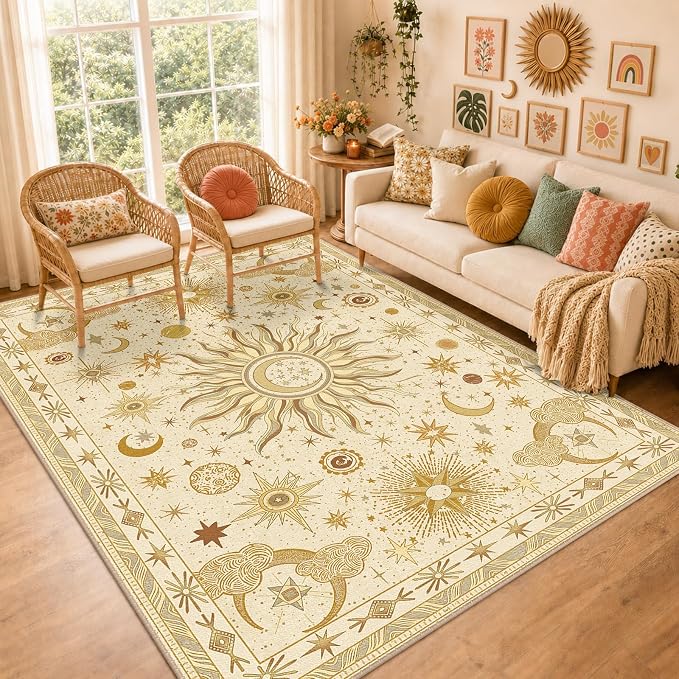 Vacuum-Friendly, 6x9 Washable Area Rug by meejou