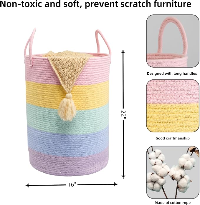 XUANGUO Rope Laundry Basket Hamper - Image 2