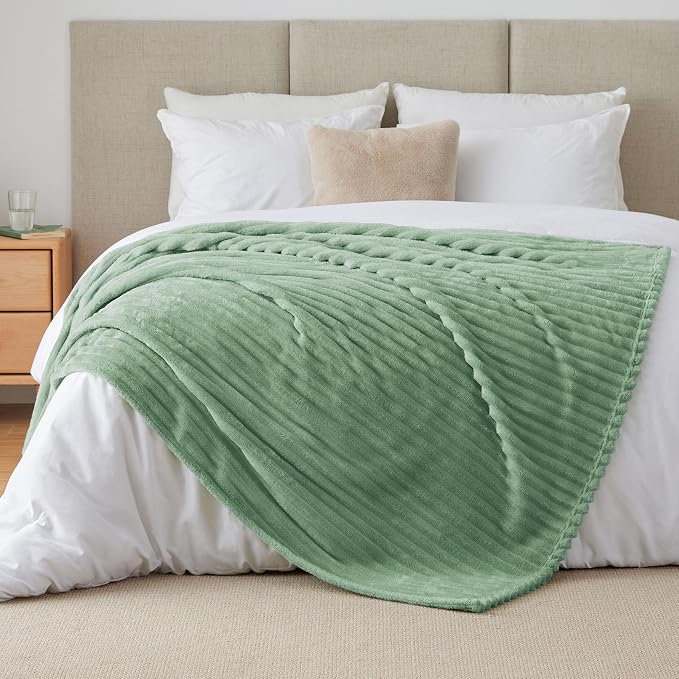 BEDELITE Ribbed Twin Blanket for Couch & Bed, Warm Yet Lightweight, Ribbed - Image 9