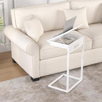 sthmec C Shaped End Table with Charging Station, 45° Tiltable Adjustable Flip - Image 2