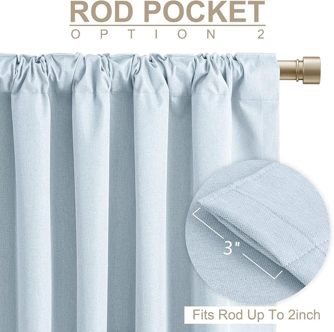 Faux Linen Total Blackout Curtains - Image 4