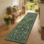 Yamaziot 2x8 Washable Hallway Runner Rug Non Slip Carpet, Colorful Green | Soft - Image 3