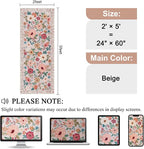 DUKINO 2x5 Runner Rug, Floral Washable Rug - Image 2