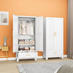 erosoei 71" H Metal Tall Armoire Wardrobe Closet - Image 7