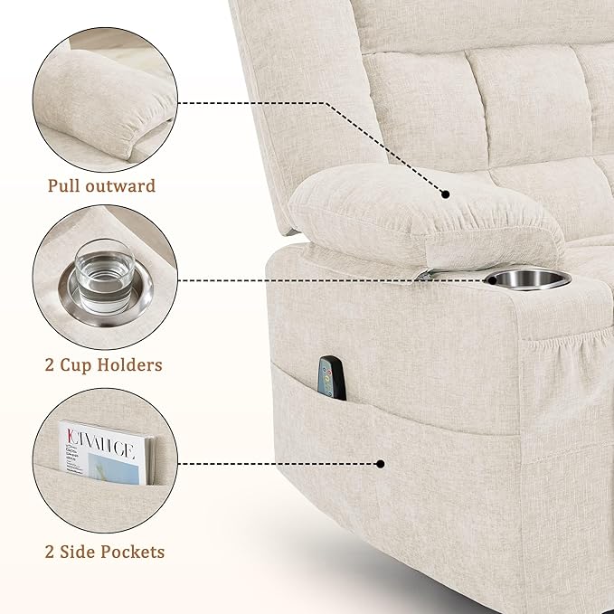 Korser 360° Swivel Rocker Recliner - Image 6