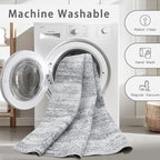 8x10 Washable Area Rugs for Living Room, Dining Room | Minimal, Ultra Soft Faux - Image 4