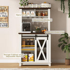 31.5"Wide Farmhouse Coffee Bar Cabinet - Image 5