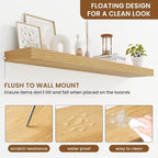 fuqing Floating Shelves for Wall, Wall Mounted Wood Floating Shelf - Image 5