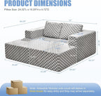 Hobestluk Modular Sectional Sofa Memory Foam Couch Sofa Bed Loveseat - Image 2