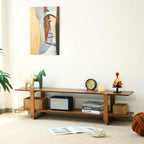 Bamboo TV Stand for TVs up to 65", Media TV Console Table - Image 7