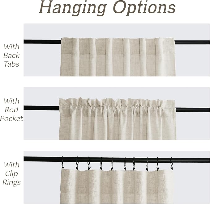 RYB HOME Sheer Curtains 108 inches, Extra Long Floor to Ceiling Curtains | - Image 5