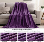 BEDELITE Fleece Blanket Soft Plush Twin Size Blanket Purple 60"x80" | Ultra - Image 6
