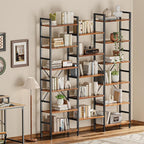 SUPERJARE Triple Bookshelf, Bookcase - Image 7
