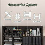 Furinno Cubicle Cube Insert, 3-Shelf Cube Organizer, 3-Tier Shelf Accessory - Image 5