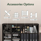 Furinno Cubicle Cube Insert, H-Shelf Cube Organizer, 2-Tier Shelf Accessory - Image 6