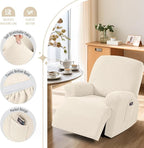 TAOCOCO Oversized Recliner Chair Covers, 1 Seater Streach Recliner Covers Soft - Image 3