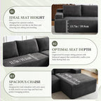 96" Sectional Couches for Living Room Cloud Couch Sofa - Image 6