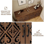 59-Inch Walnut Buffet Cabinet - Image 4