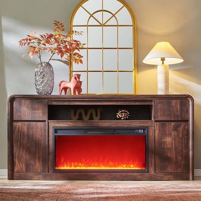 Modern Fireplace TV Stand with 36" LED Electric Fireplace - Image 3