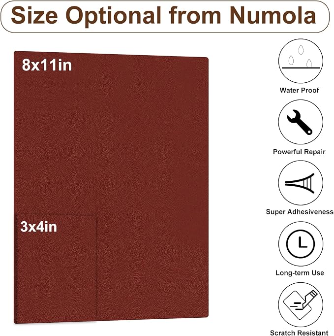 Numola Leather Repair Patch 8×11 inch Self-Adhesive Leather Repair Tape - Image 2