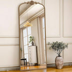 Besdomus Vintage Mirror Full Length: 21x56 French Gold Arched Full Body Mirror - Image 6