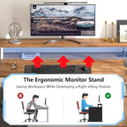 YOMILUVE 63" Farmhouse L Shaped Executive Desk - Image 8
