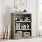 GarveeHome 3 Tier Farmhouse Bookcase, 39.9 in Tall Book Shelf - Image 5