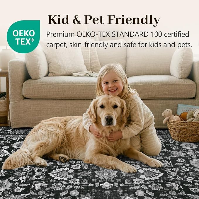 8x10 Ft Large Area Rugs for Living Room, Soft Non-Slip Machine Washable Rug - Image 5