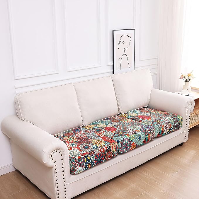 Printed Couch Cushion Covers, Sofa Covers Washable - Image 5