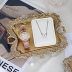 Funly mee Antique Trinket Dish Vintage Metal Jewelry Tray, Wedding Ring & - Image 4